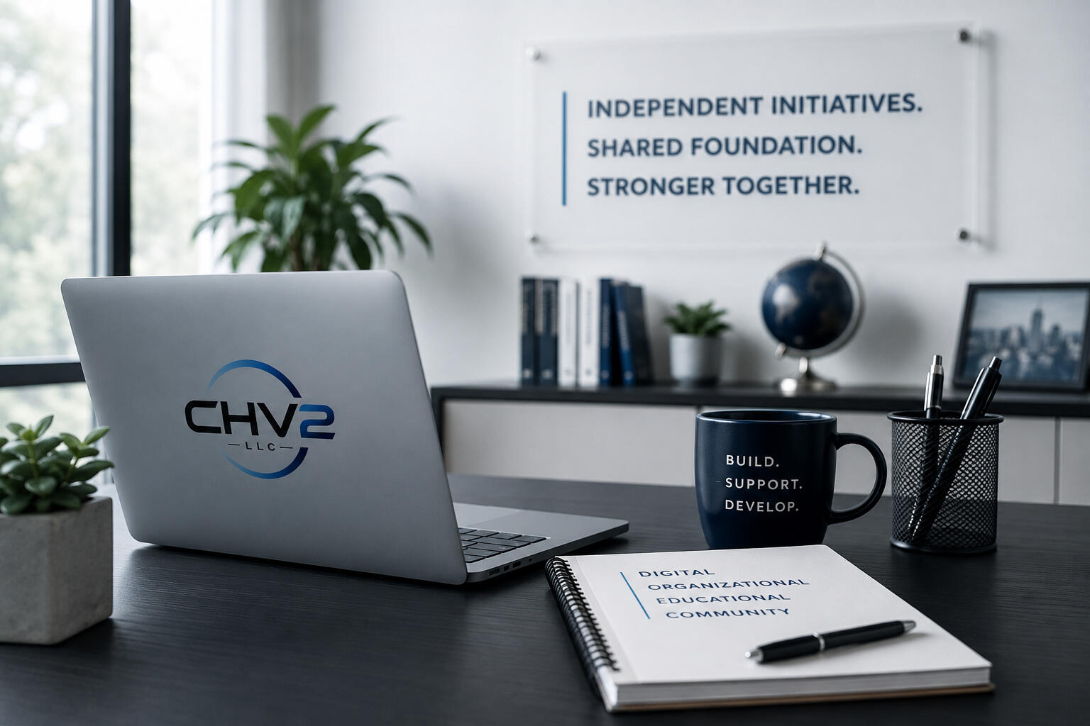 CHV2 LLC workspace representing digital, organizational, educational, and community-focused initiatives.